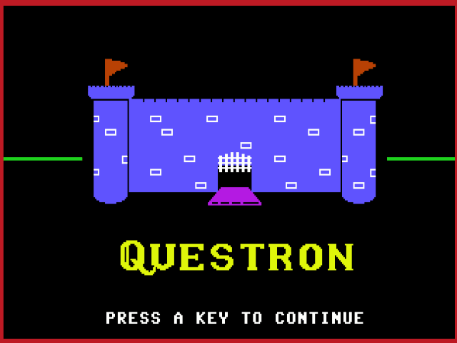 Questron title screen for Commodore 64